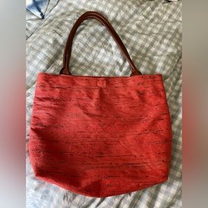 Brand New Hand Weaved Orange Tote